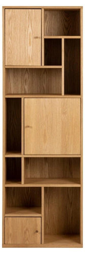 Úzká skandinávská dubová knihovna do obýváku a kanceláře Actona Rangoon 180 cm
