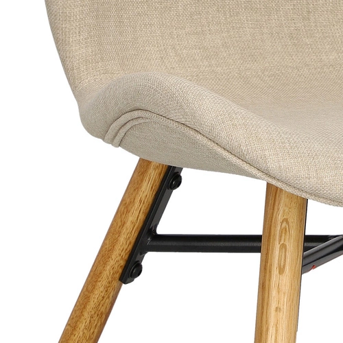 Čalouněná jídelní židle Batilda Actona béžová moderní s dřevěnými nohami