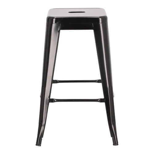 Barová židle Paris 66 cm černá inspirovaná Tolix OUTLET