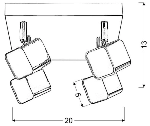 Stropní LED svítidlo čtvercové chrom moderní do obýváku a předsíně CANDELLUX LIGHTING