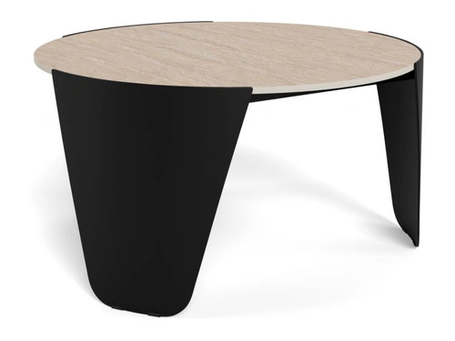 Konferenční stolek Altea kulatý travertin 80 cm moderní do obýváku