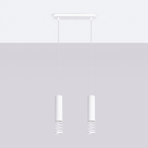 Závěsné svítidlo LAMI 2 bílé moderní kovové do obýváku, kuchyně nebo ložnice