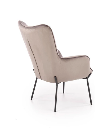 Moderní šedé křeslo Cabres s područkami do obýváku a kanceláře