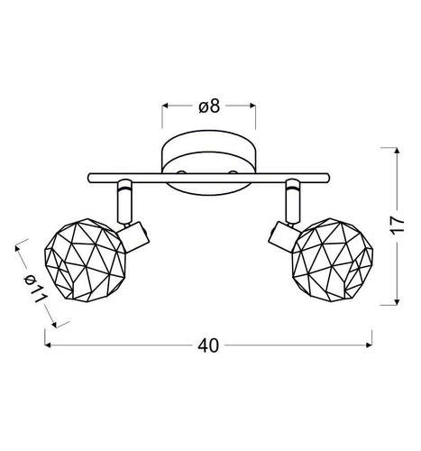 Moderní stropní lampa Acrobat černá se zlatým nastavitelným stínidlem do obýváku a kuchyně
