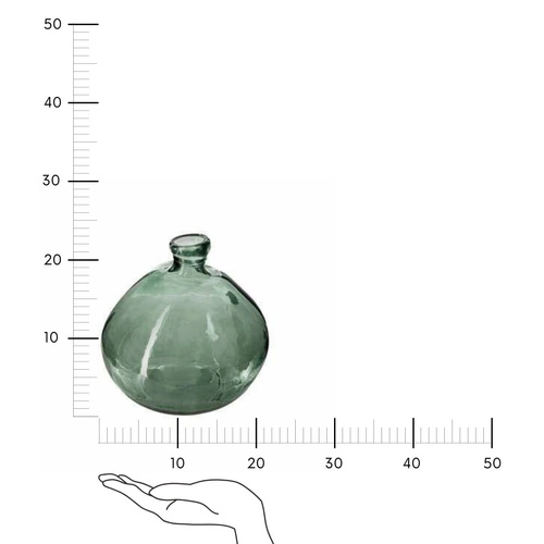 Recyc skleněná váza ZELENÁ