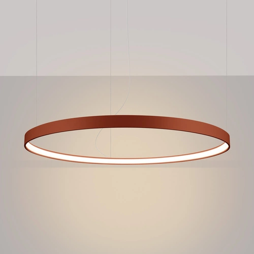 Moderní LED lustr RIO 110 červená okr nastavitelný do obýváku, kuchyně, jídelny