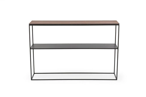 Konzolový stolek STAM 280 moderní industriální americký ořech s policí do obývacího pokoje a předsíně