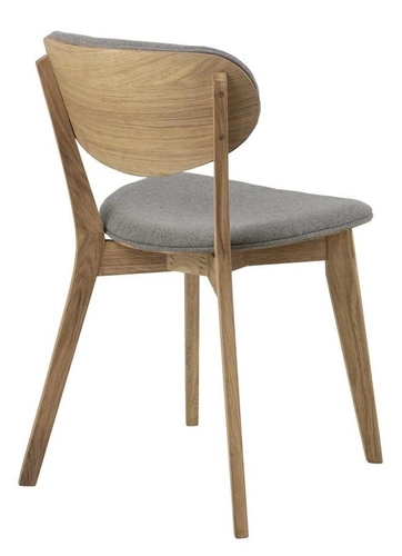 Jídelní židle Minsk Actona šedá čalouněná skandinávská dřevěná do obýváku