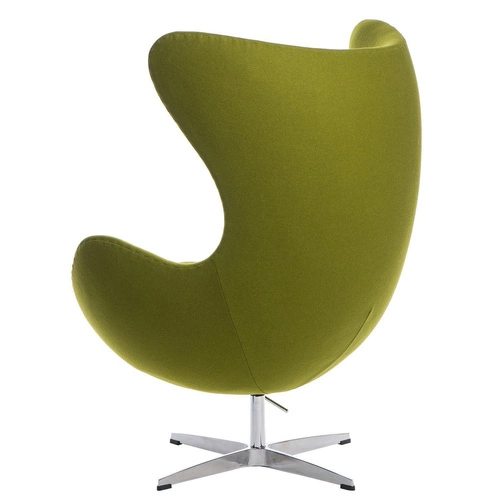 Otočná houpací křeslo ušák Egg D2.DESIGN zelený kašmír moderní do obýváku