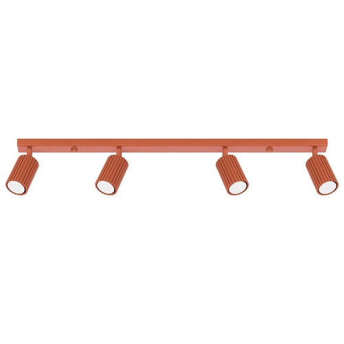 Stropní svítidlo KARBON 4L červené minimalistické do obýváku s otočným stínidlem 81 cm