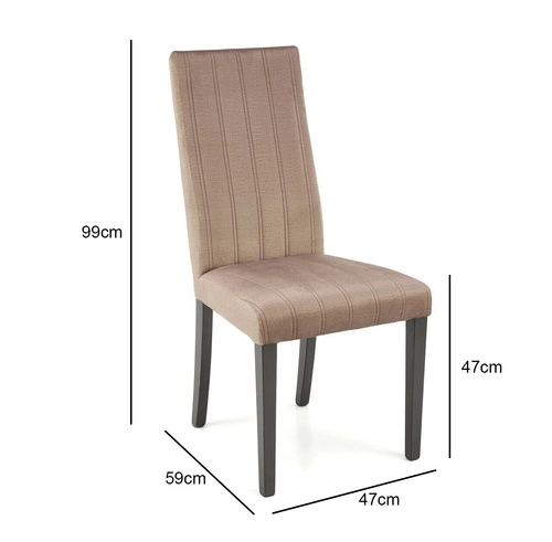 Čalouněná židle Arizona Intesi béžová s černými dřevěnými nohami do jídelny a obýváku