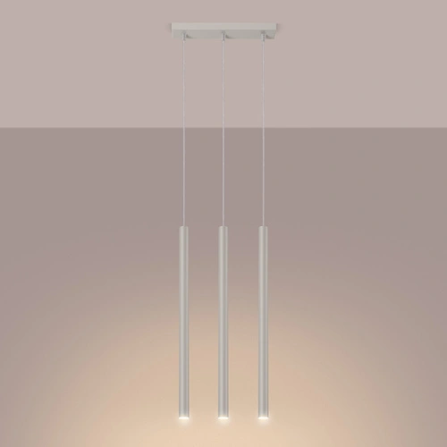 Závěsné svítidlo Pastelo 3 béžové moderní nastavitelné do obýváku a nad stůl