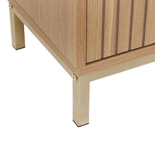 Úzká stojací koupelnová skříňka Tasso přírodní skandinávský styl se zásuvkou 33 cm 5five