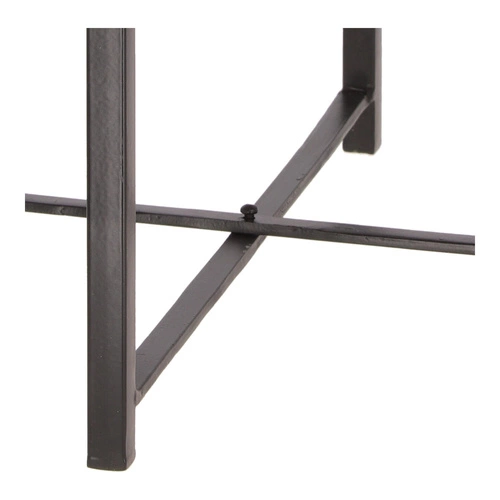 Kulatý konferenční stolek Ragna 42 cm loftový dřevěný s kovovou podstavou do obýváku Intesi