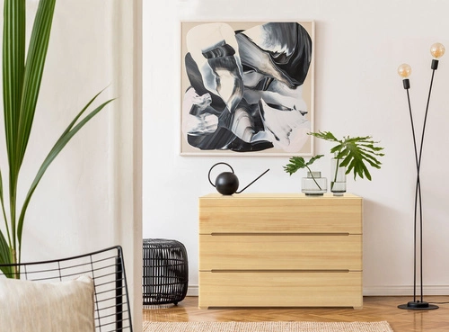 Dřevěná komoda se zásuvkami Sparta 120 cm skandinávská do obýváku a ložnice SKANDICA