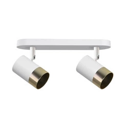 Stropní svítidlo Tobi strip bílé 2x15W GU10 difuzor bílý+zlatý