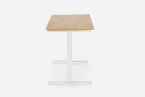 Psací stůl Barker s nastavitelnou výškou dub zlatý/bílý moderní pro práci a kancelář Intesi