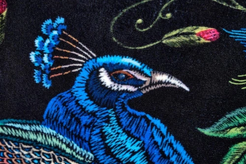 Relaxační křeslo Gredos samet modrý do obýváku moderní s područkami Intesi