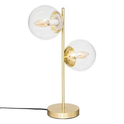 Skleněná stolní lampa glamour Collectionneur zlatá do ložnice a obýváku Atmosphera 48 cm