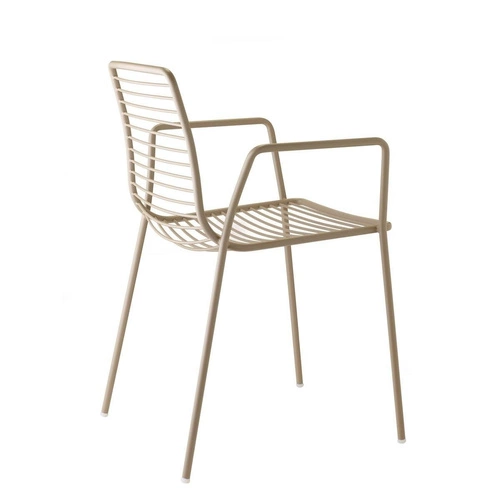 Kovová židle Summer SCAB Design šedá moderní s područkami pro zahradu a terasu