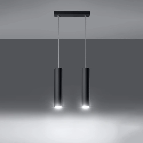 Závěsné svítidlo Lagos černé 2bodové moderní do obýváku kuchyně nebo nad ostrůvek