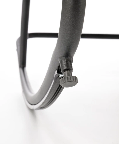 Šedé houpací křeslo Dazira na ližinách do obýváku, skandinávský styl, čalouněné látkou