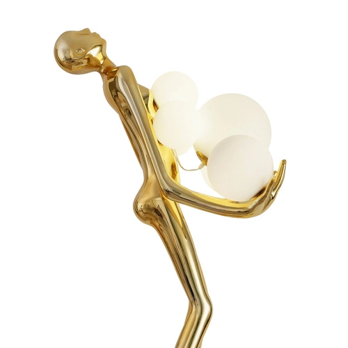 Stojací lampa WOMAN GOLD lesklá zlatá 180 cm