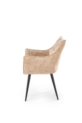 Čalouněná jídelní židle Arhiza béžová s područkami moderní skandinávský styl Intesi