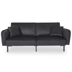 Rozkládací pohovka Giulia černá moderní s funkcí spaní do obýváku a studentského pokoje