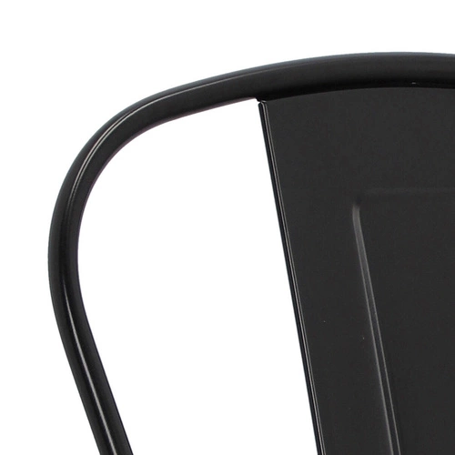 Jídelní židle Paris Wood D2.DESIGN černá kovová s dřevěným sedákem borovice