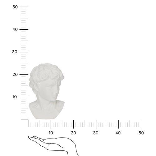 Dekorační soška hlava Davida Atmosphera bílá moderní do obýváku nebo jako dárek 25 cm