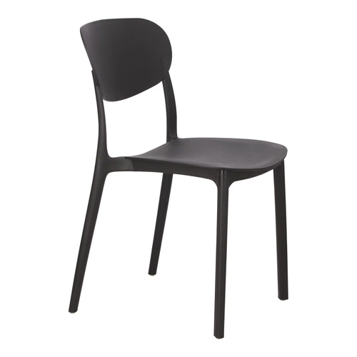 Zahradní židle Plasta černá 5five simply smart z polypropylenu snadno čistitelná stohovatelná