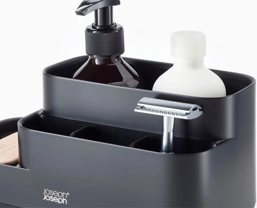 Joseph Joseph EasyStore organizér na kosmetiku do koupelny černý s přihrádkami moderní