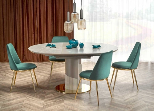 Kulatý skládací mramorový stůl Moette