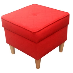 Velurová taburetka Forn na dřevěných nohách, personalizovaná do obýváku a ložnice, 42 cm Intesi