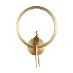 Nástěnné LED svítidlo glamour AMICI RING Step into Design zlaté 27 cm do obýváku