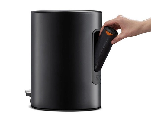 Joseph Joseph EasyStore odpadkový koš do koupelny 5l černý matný s pedálem oválný