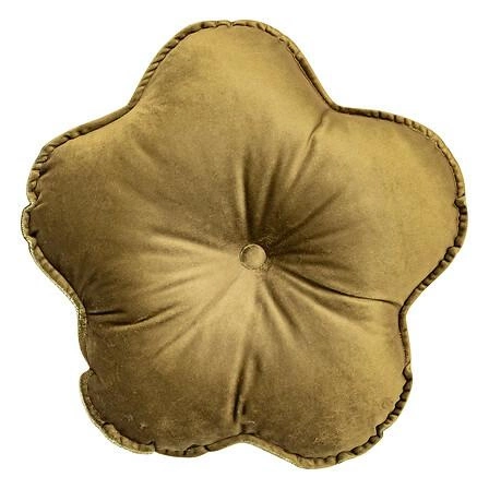 Dekorační kulatý polštář Flower Velvet zelený 45 cm do moderního obýváku Atmosphera