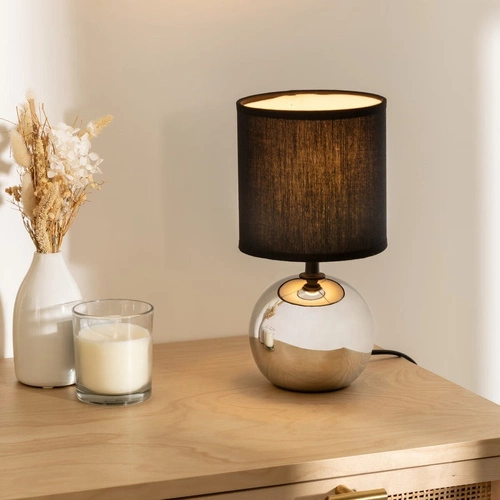 Noční lampa Timeo černá/stříbrná