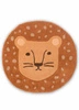 Dětský koberec Decor Kids Lion kulatý moderní vlněný 80x80 cm oranžový
