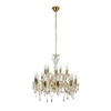 Křišťálový lustr Maria Teresa zlatý 15-ramenný do obýváku a ložnice CANDELLUX