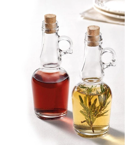 Sada oleje a octa se skleněnou zátkou