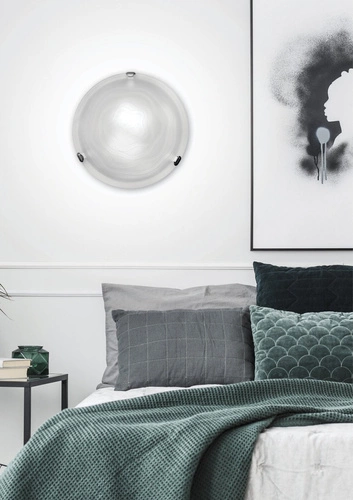 Stropní svítidlo bílé kulaté Wrap 30 cm skleněné moderní do obýváku a kuchyně CANDELLUX