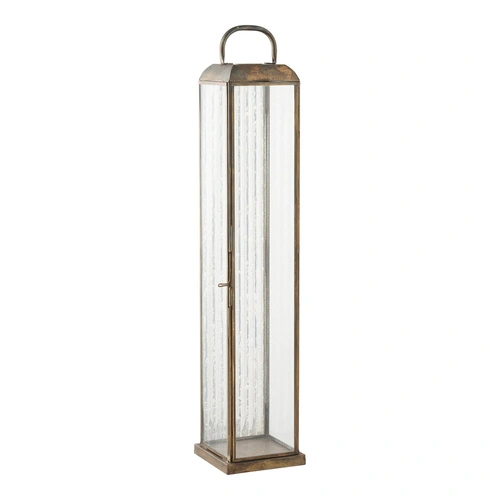 Zahradní lucerna Herslev vysoká sklo a staromosaz na terasu i do zahrady