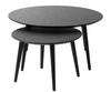 Sada 2 konferenčních stolků Adda kulatý černý dub do obývacího pokoje