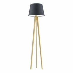 Podlahová lampa Curacao stínidlo grafitové stojan dub