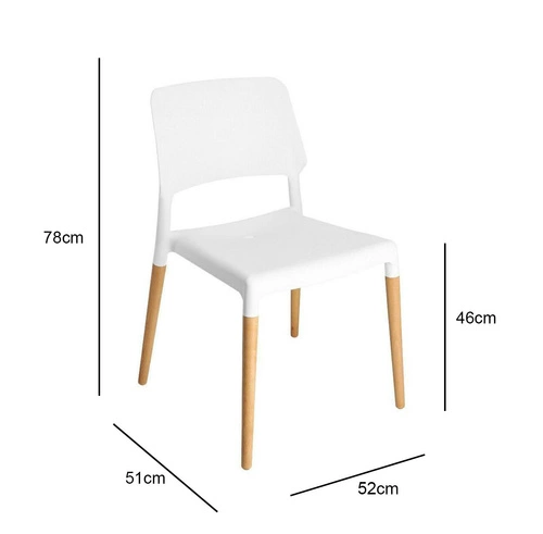 Jídelní židle Cole inspirovaná Ecco bílá skandinávská stohovatelná snadné čištění