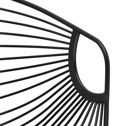 Jídelní židle Sligo Intesi černá kovová s područkami, vzdušná, industriální