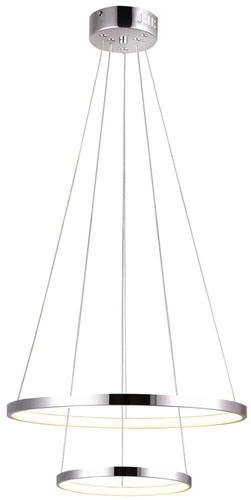Lune 50 závěsná lampa kruhová dvojitá 40W LED 4000K chrom