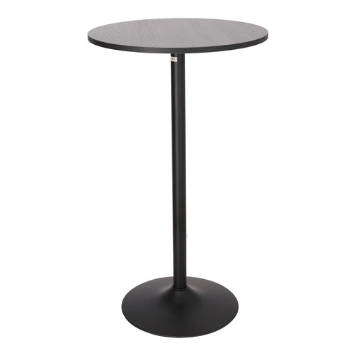 Barový stůl Hvar kulatý černý moderní do kuchyně a restaurace kovový 60 cm